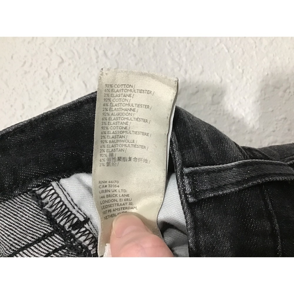 Pilcro Anthropologie Borrowed Boyfriend Jeans Black Distressed Ripped Size 26 - Picture 9 of 10